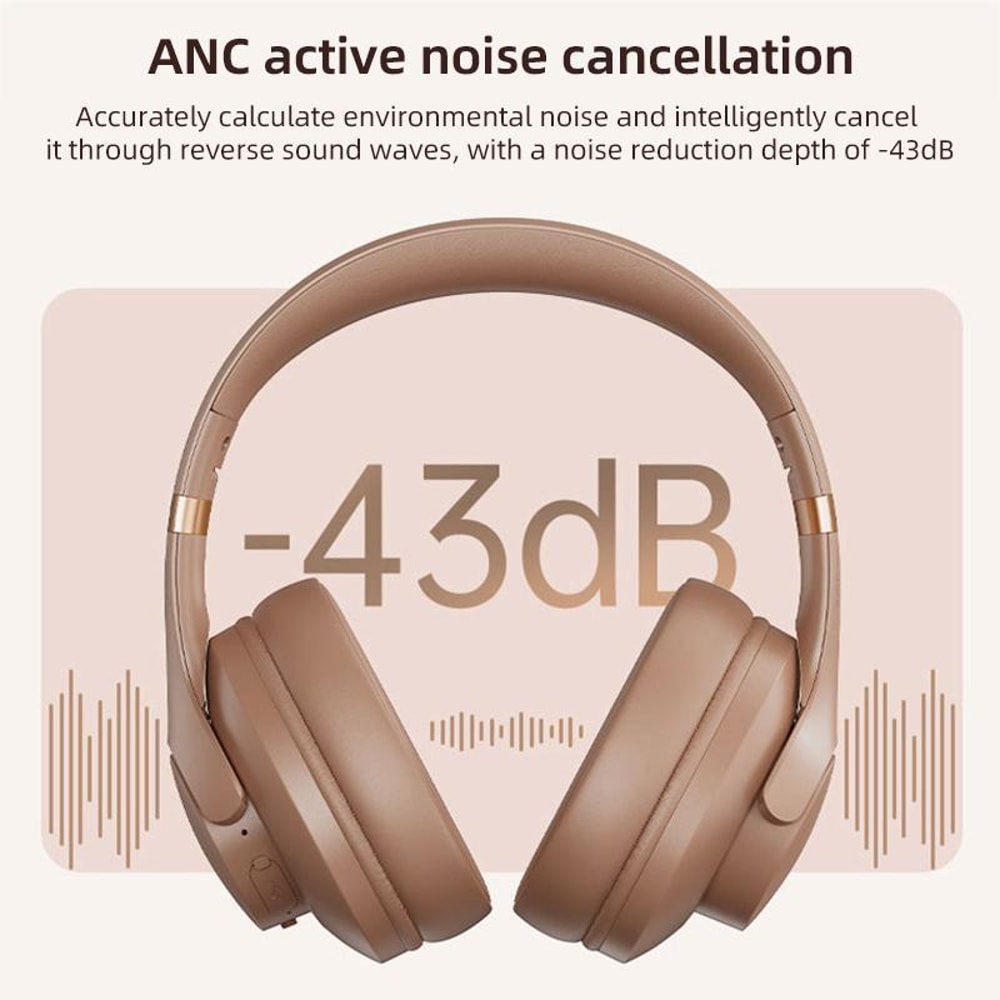 Bluetooth Over Ear Wireless Noise Cancelling Headphones With ANC ENC Dual Device 3