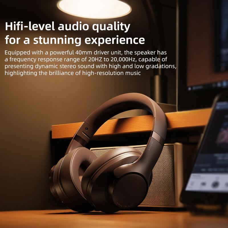 Bluetooth Over Ear Wireless Noise Cancelling Headphones With ANC ENC Dual Device 5