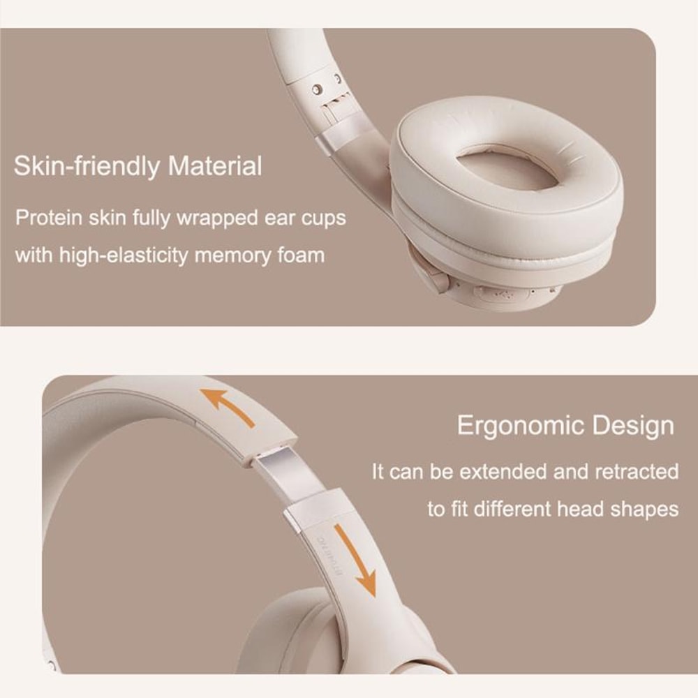 Bluetooth Over Ear Wireless Noise Cancelling Headphones With ANC ENC Dual Device 8