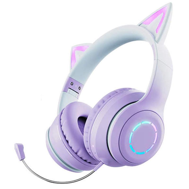 Cat Ear Wireless Bluetooth Headphones With Mic And RGB Lights 7