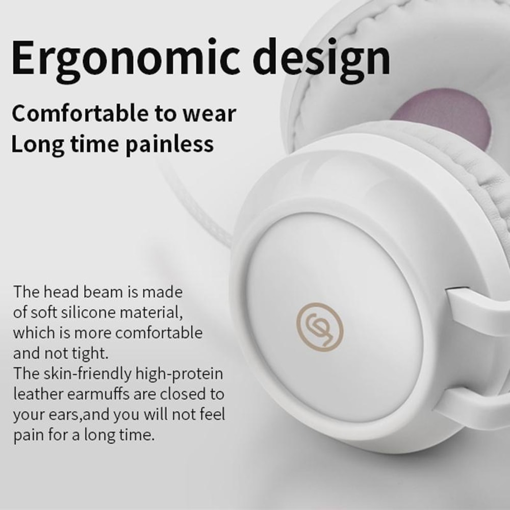 Cat Ear Headphones Wired Stereo Headset With Microphone For Gaming Music Calls 5