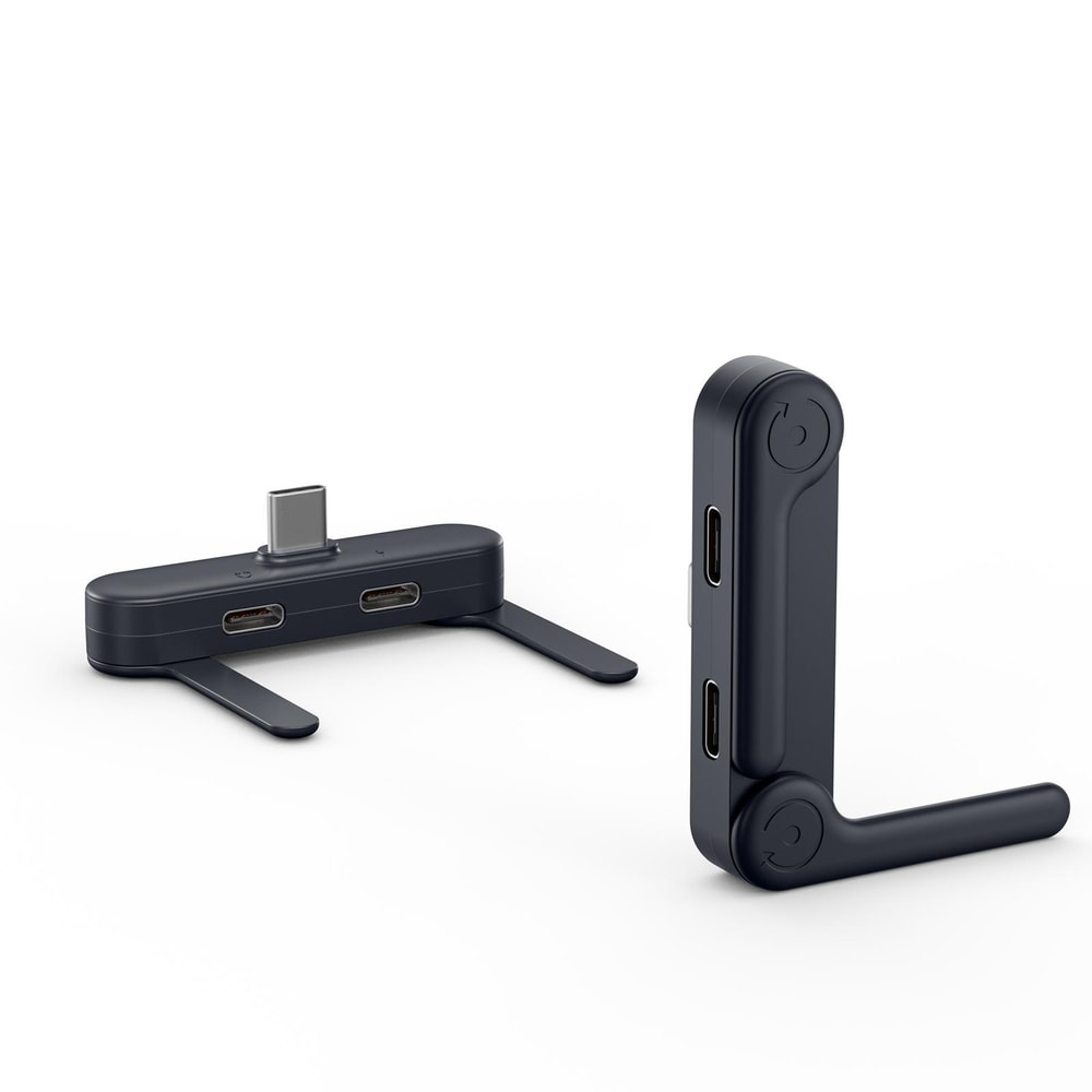 Foldable USB C Splitter Adapter With Stand Dual Charging And Audio Type C Hub 5