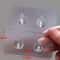 Transparent Double Adhesive Wall Hooks No Drill Damage-Free Sticky Hangers