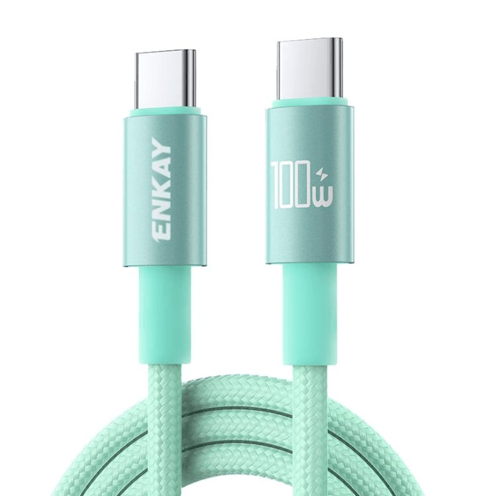 100W USB C Fast Charging Cable Nylon Braided Type C Cord With E Marker Chip 12