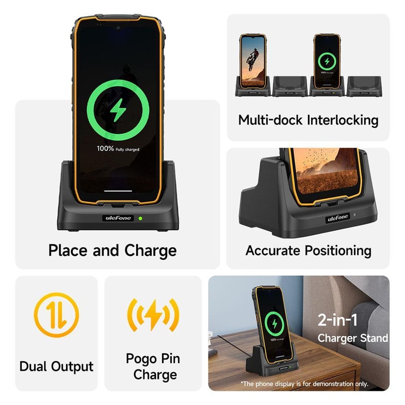 RugKing USB C Charging Dock Fast Desk Stand Cradle 5
