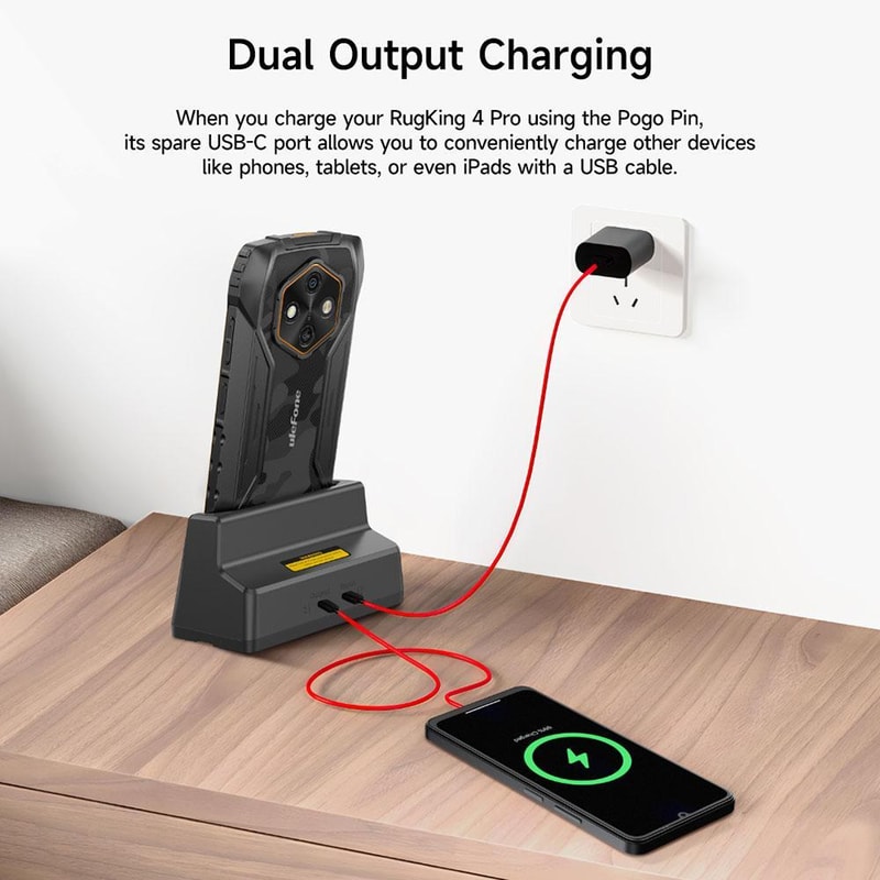 RugKing USB C Charging Dock Fast Desk Stand Cradle 10