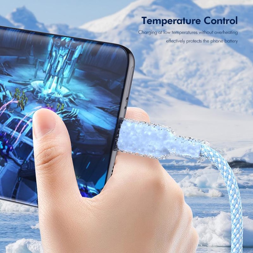 60W Fast Charging USB C Cable Nylon Braided Durable Type C Charger Cord 6