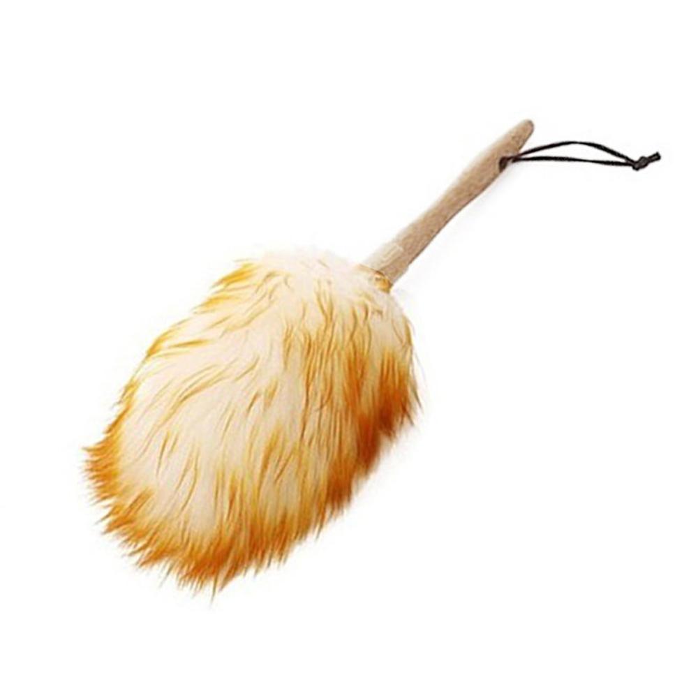 Premium Natural Feather Duster with Wooden Handle for Home & Car Cleaning