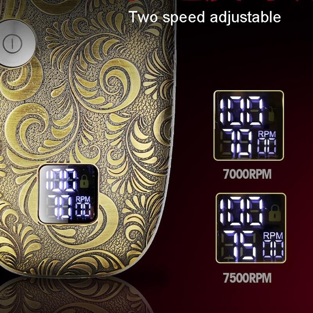 2in1 Bald Head Shaver Hair Clipper Kit Waterproof USB Rechargeable Grooming Set For Men 6