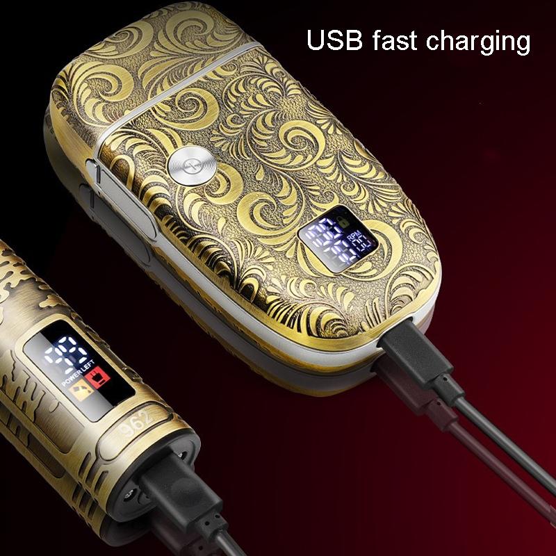 2in1 Bald Head Shaver Hair Clipper Kit Waterproof USB Rechargeable Grooming Set For Men 10