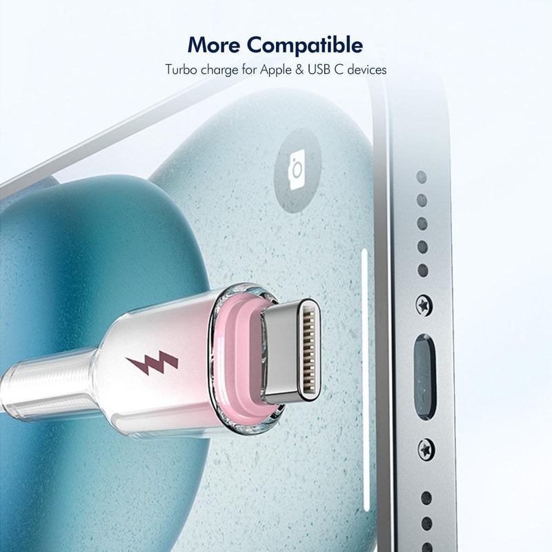 IceCool Fast Charging USB C Cable Nylon Braided Data Cable 9