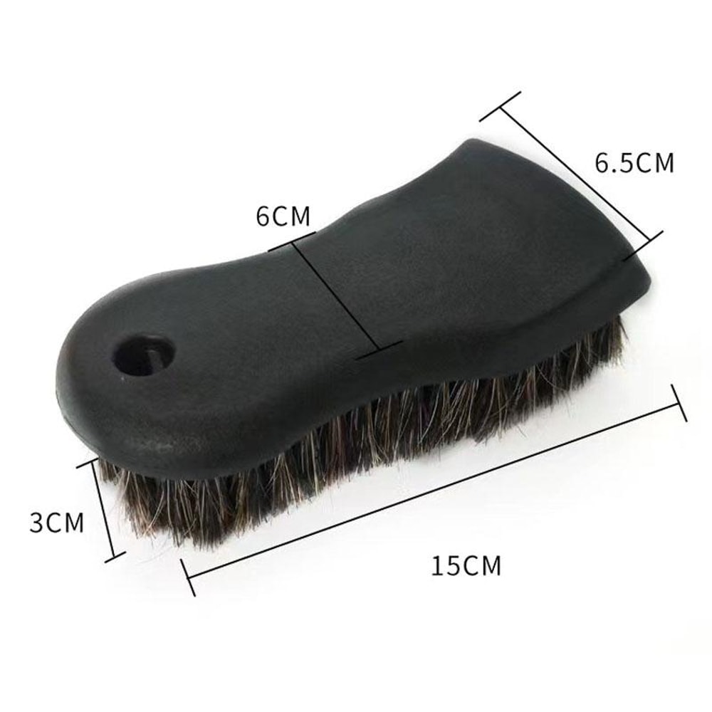 Premium Car Interior Cleaning Brush Horsehair Detailing Brush For Dashboard Vents Leather Care 2