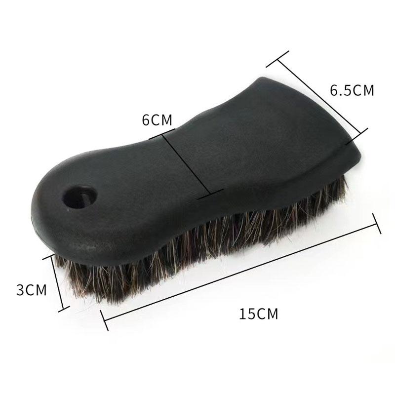 Premium Car Interior Cleaning Brush Horsehair Detailing Brush For Dashboard Vents Leather Care 2
