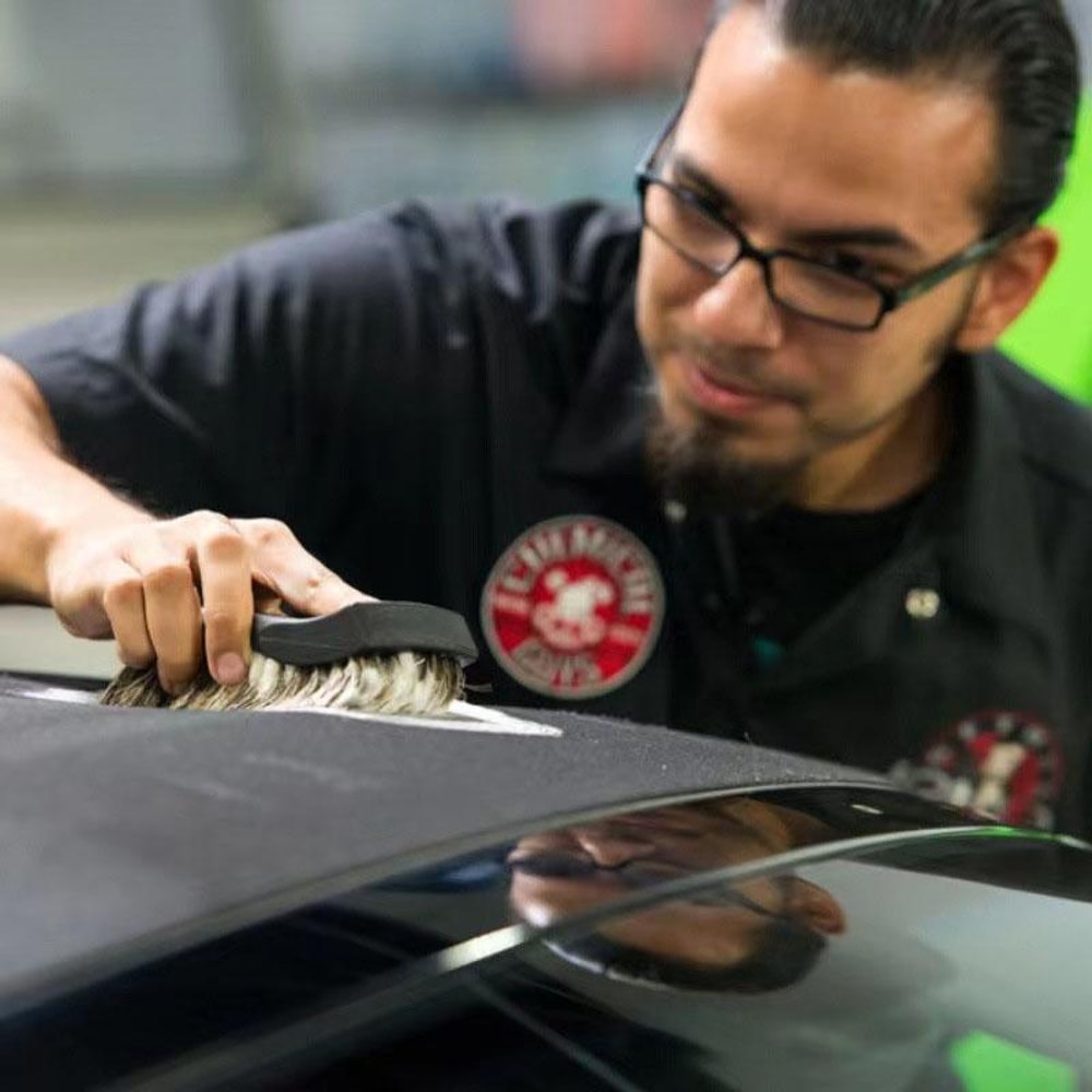 Premium Car Interior Cleaning Brush Horsehair Detailing Brush For Dashboard Vents Leather Care 5