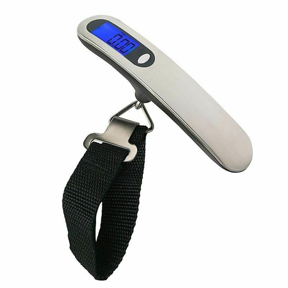Digital Luggage Scale Portable Travel Weight Checker With LCD Display Stainless Steel Hook 0