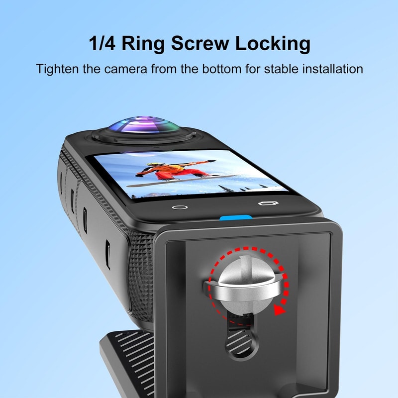 Magnetic Mount L Bracket for Insta360 & DJI Pocket, Foldable Action Camera Stand