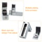 Adjustable Zinc Alloy Glass Shelf Bracket Clip Polished FType Support Holder 4