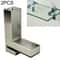 Adjustable Zinc Alloy Glass Shelf Bracket Clip Polished F-Type Support Holder