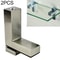 Adjustable Zinc Alloy Glass Shelf Bracket Clip Polished F-Type Support Holder