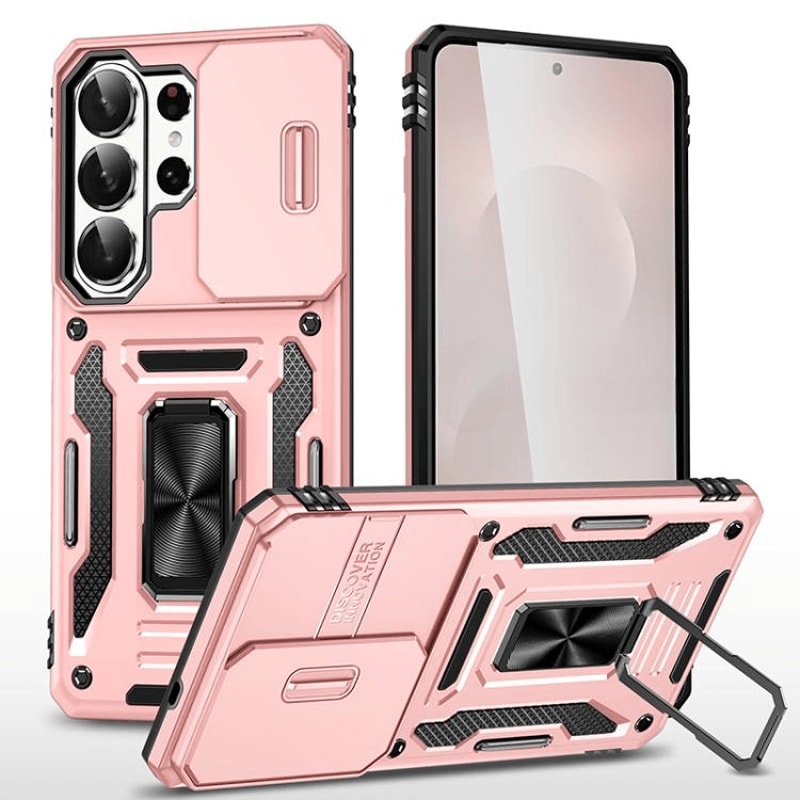 Samsung Galaxy Case Shockproof Phone Case Camera Protection Case Magnetic Ring Holder Case Rugged A 16