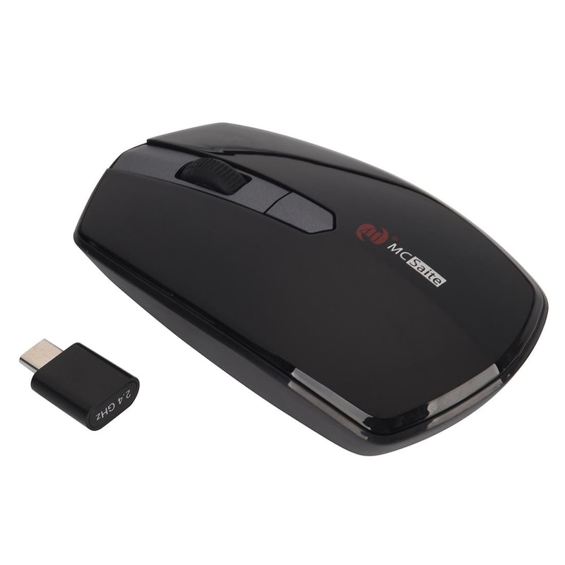 USBC Wireless Mouse 1600 DPI Adjustable Portable Optical Mouse For Laptop Tablet 2