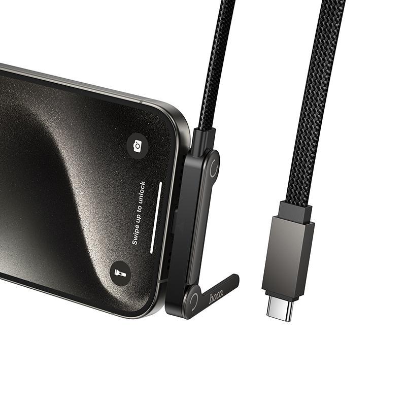 60W Fast Charging USB C To USB C Cable With Stand For Phones Laptops 1