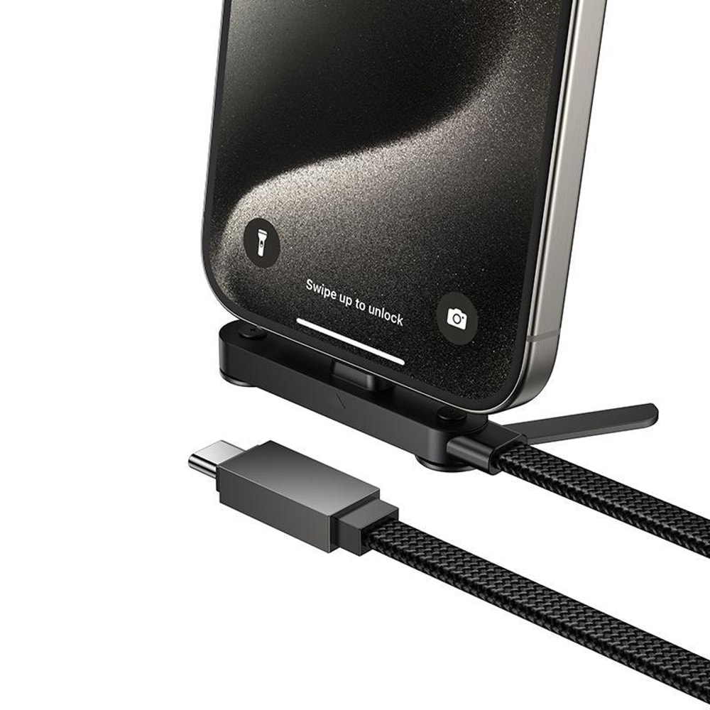 60W Fast Charging USB C To USB C Cable With Stand For Phones Laptops 4