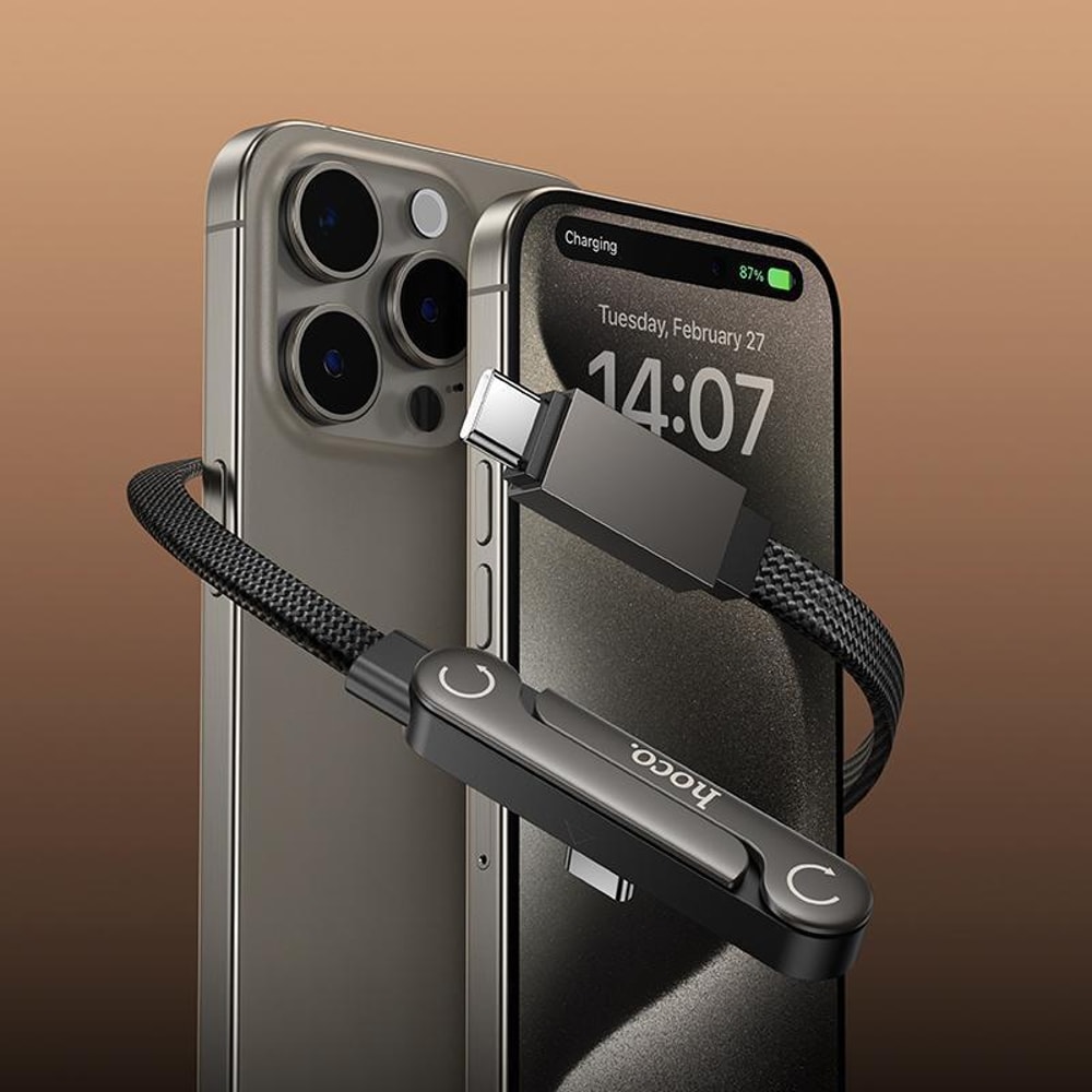 60W Fast Charging USB C To USB C Cable With Stand For Phones Laptops 6