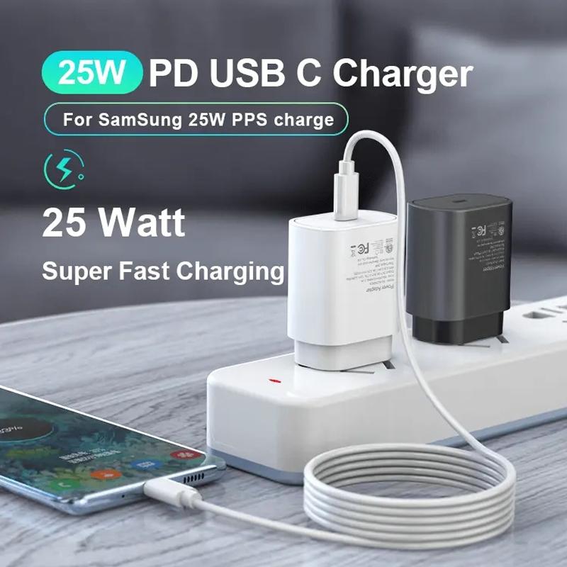 25W USB C Fast Charger PD PPS Compact Wall Adapter For Smartphones Tablets 2