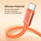 60W Fast Charging USB C Cable Lanyard Short Silicone Type C Charger Cable 6