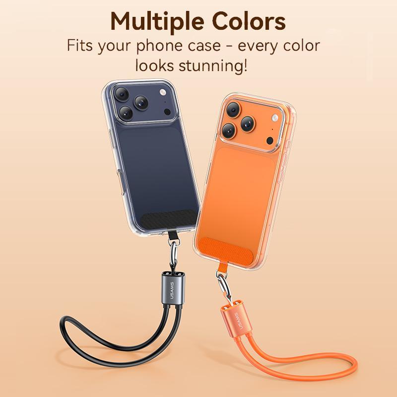 60W Fast Charging USB C Cable Lanyard Short Silicone Type C Charger Cable 8