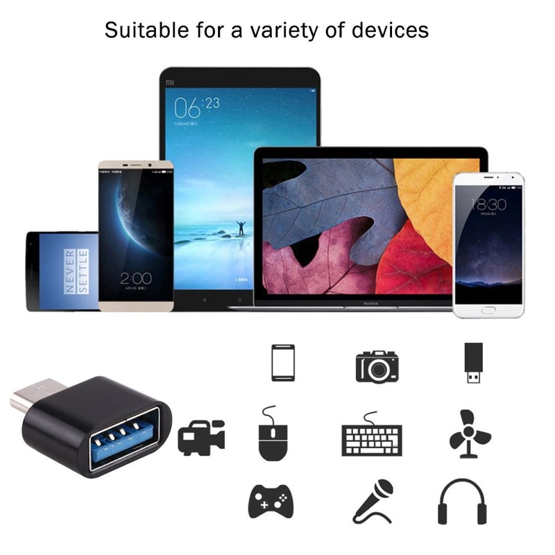 USB C To USB Adapter OTG Fast Data Sync Charger Compact Type C Converter 5