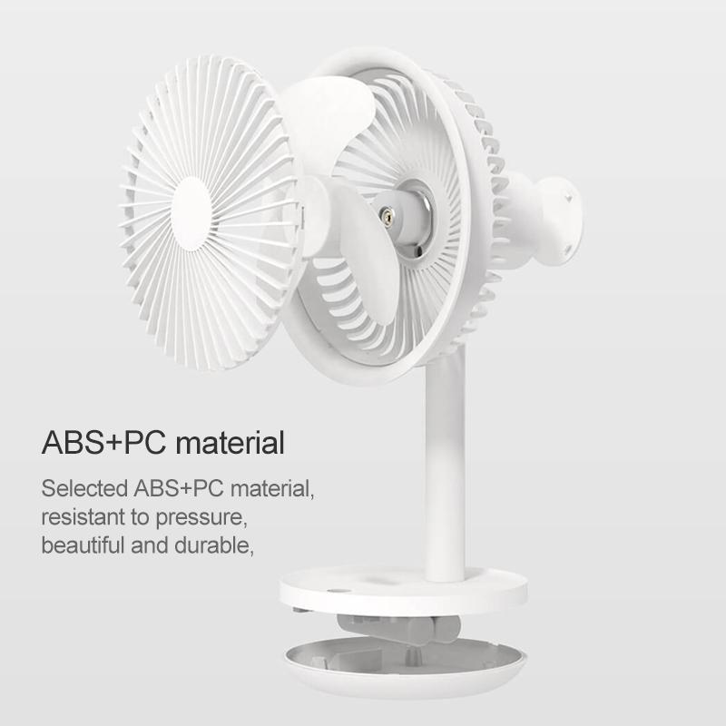 USB Rechargeable Mini Desk Fan With 3 Speed Quiet Cooling For Office Dorm Travel 4