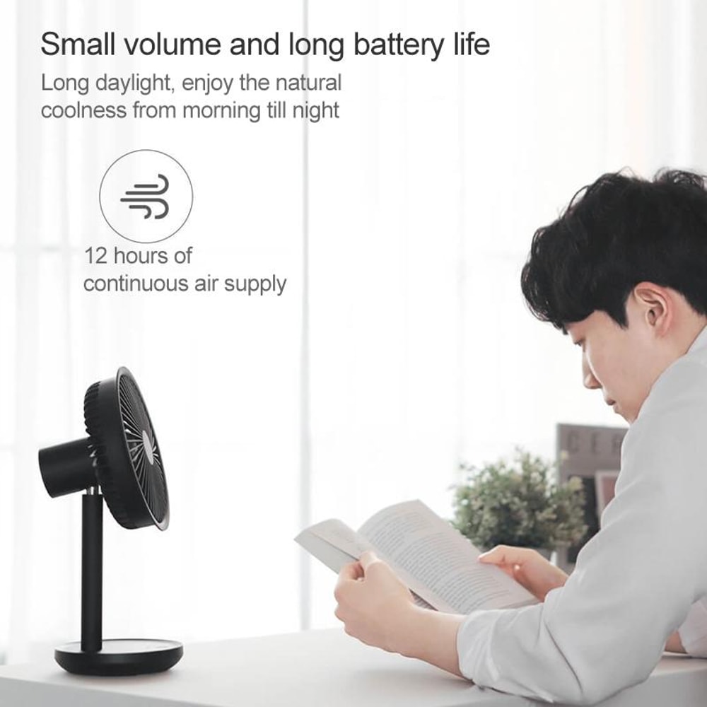 USB Rechargeable Mini Desk Fan With 3 Speed Quiet Cooling For Office Dorm Travel 5