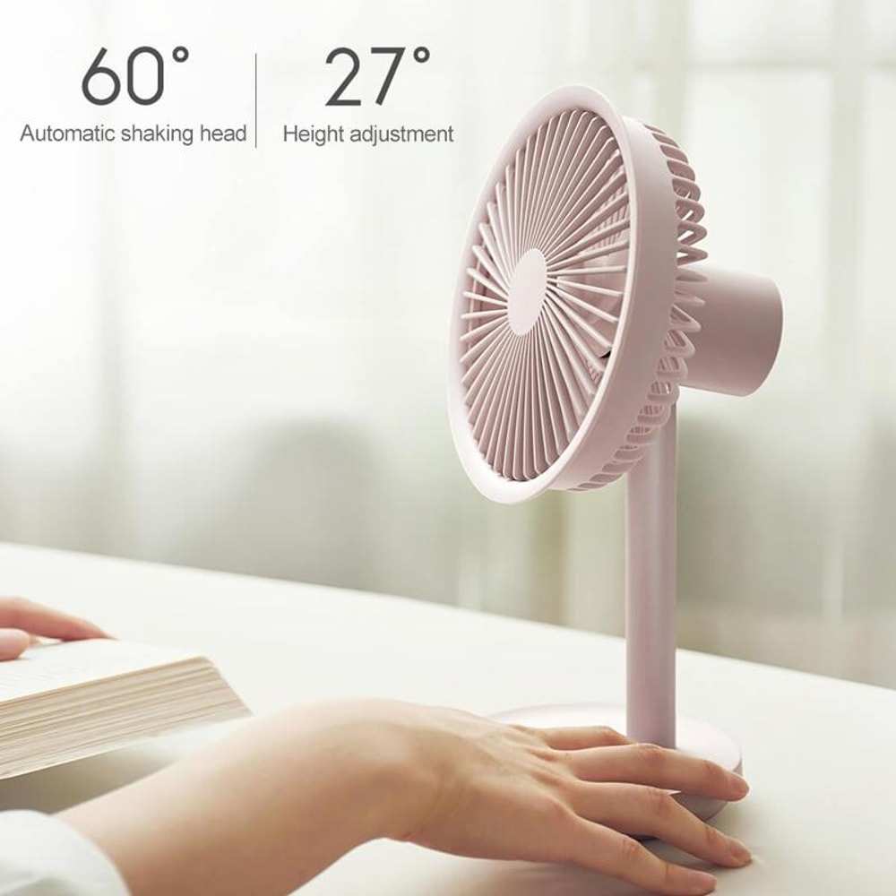 USB Rechargeable Mini Desk Fan With 3 Speed Quiet Cooling For Office Dorm Travel 7