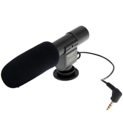 mini stereo shotgun microphone for camcorder & dslr video recording