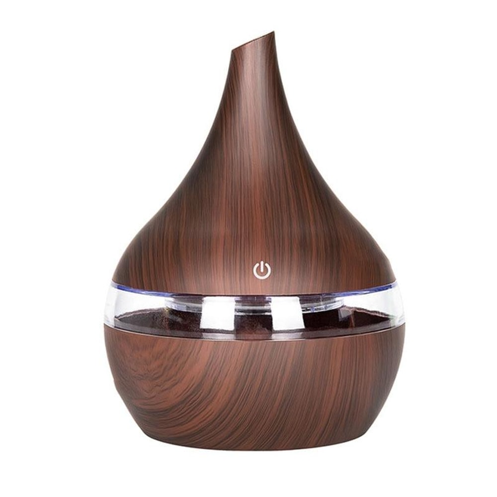 300ml USB Aroma Diffuser Ultrasonic Humidifier With Wood Grain Finish Quiet Cool Mist Aromatherapy 9