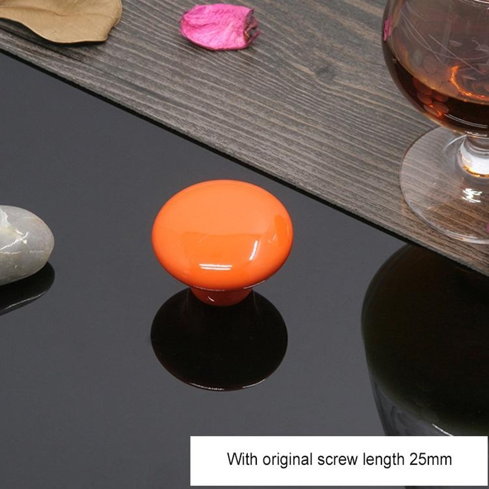 Color Glazed Ceramic Cabinet Knobs Modern Literary Drawer Pull Handles For Kitchen Furniture 2