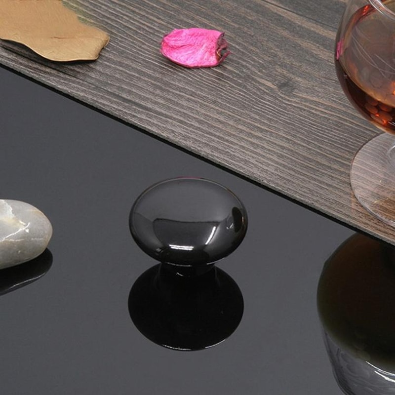 Color Glazed Ceramic Cabinet Knobs Modern Literary Drawer Pull Handles For Kitchen Furniture 5