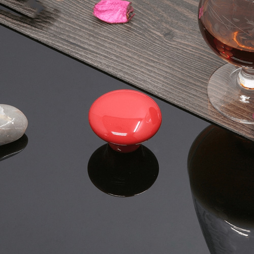 Color Glazed Ceramic Cabinet Knobs Modern Literary Drawer Pull Handles For Kitchen Furniture 8