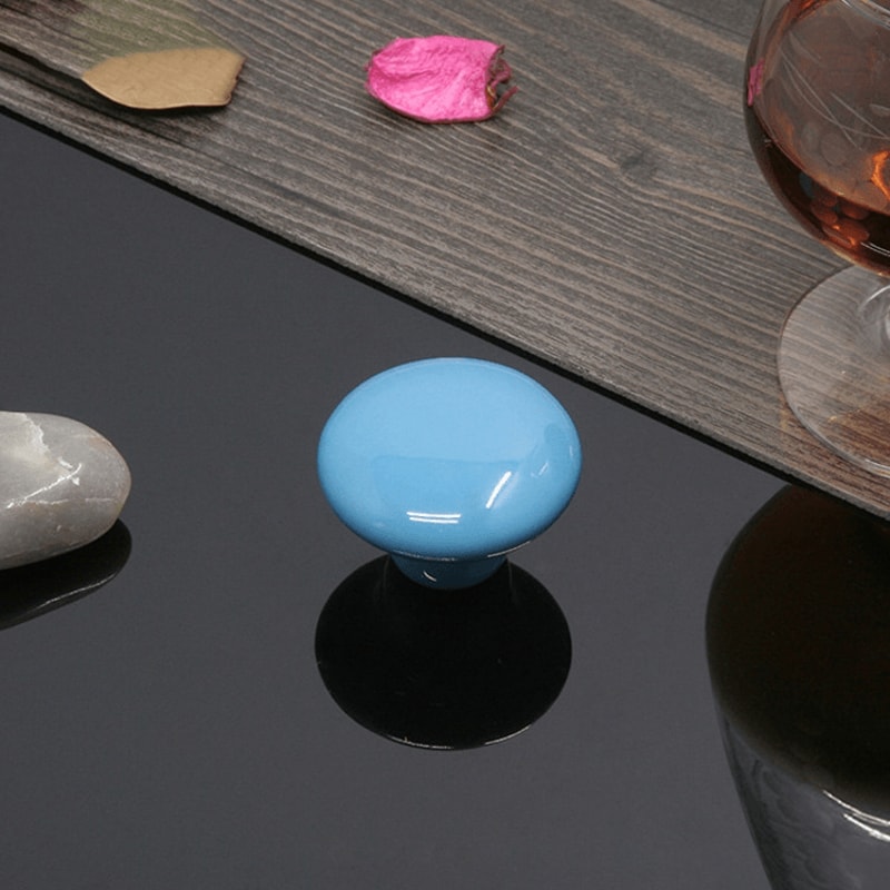 Color Glazed Ceramic Cabinet Knobs Modern Literary Drawer Pull Handles For Kitchen Furniture 7