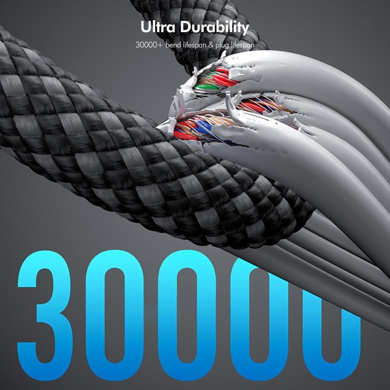 Magnetic Self Coiling USB C To USB C Cable With 100W Fast Charging Braided Design 9