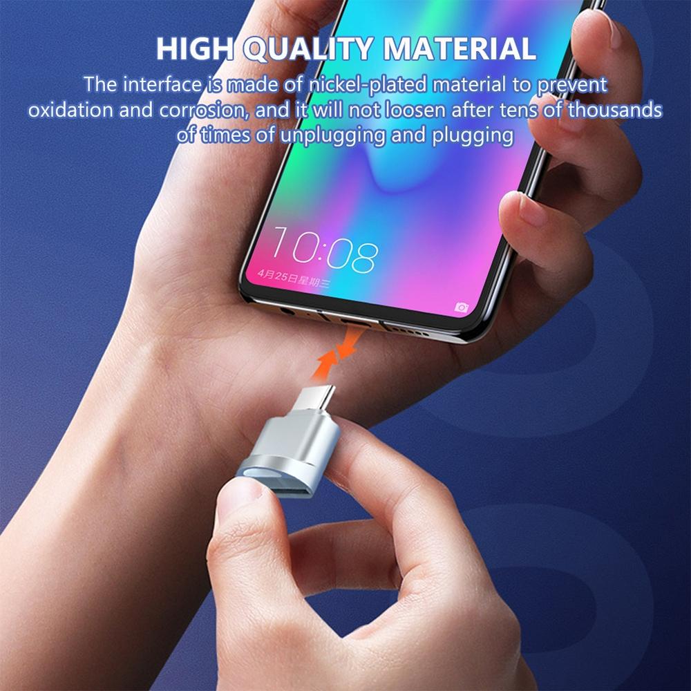 USB C Micro SD Card Reader Adapter Fast Type C TF Card Reader For Phones Tablets 7