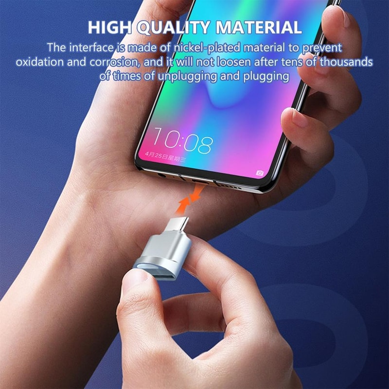 USB C Micro SD Card Reader Adapter Fast Type C TF Card Reader For Phones Tablets 7