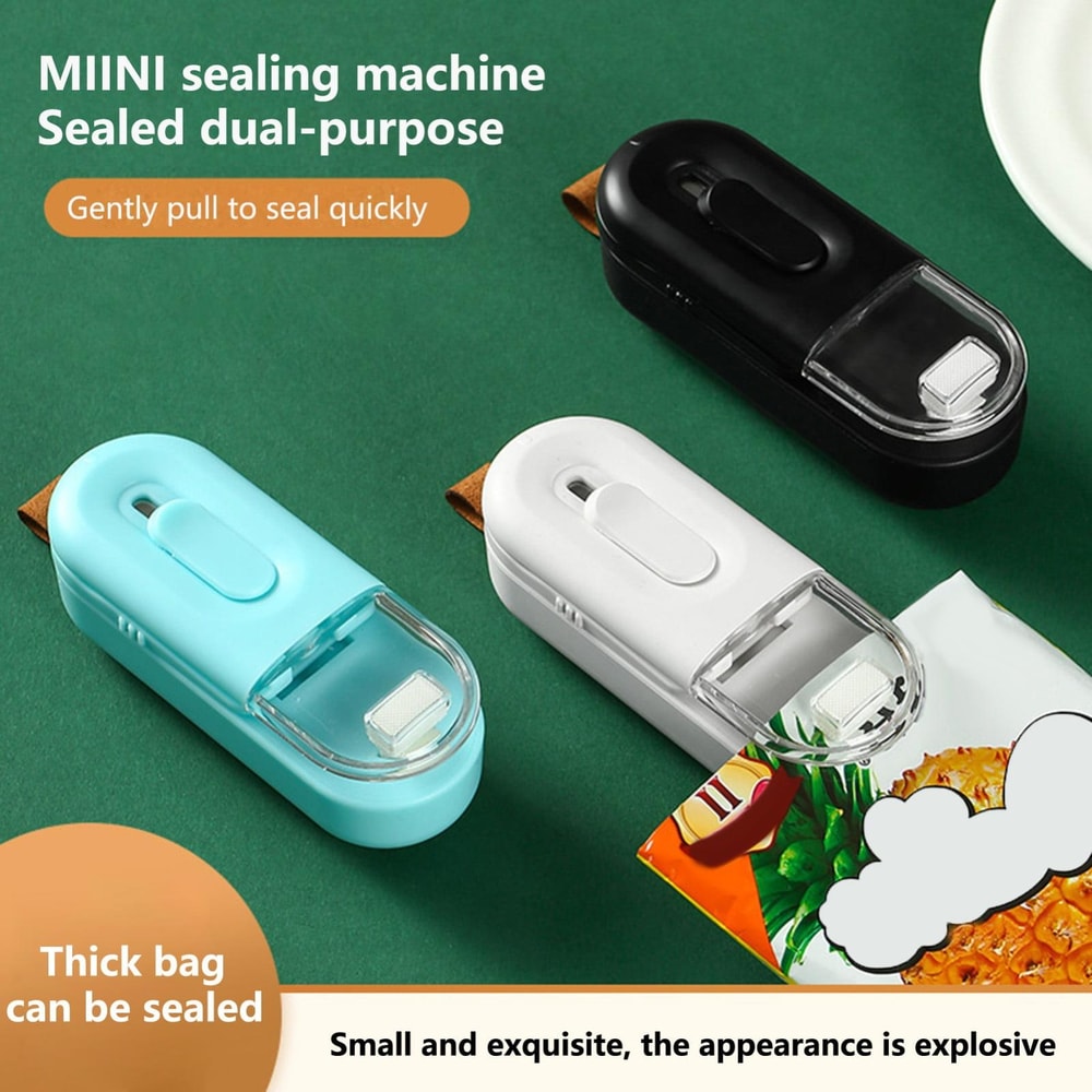 2in1 Mini Vacuum Bag Sealer With Cutter Portable Magnetic Food Sealing Machine 1
