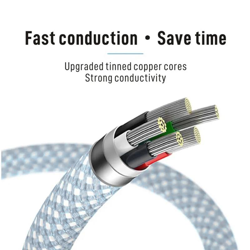 USB C Fast Charging Cable Durable Braided Type C Data Cable 2