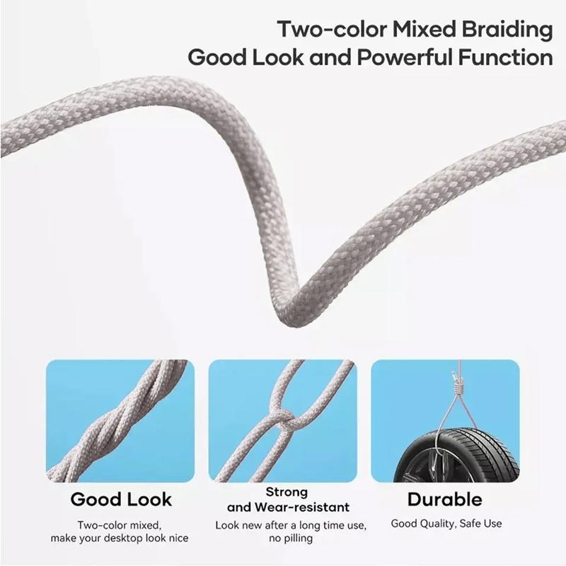 USB C Fast Charging Cable Durable Braided Type C Data Cable 5