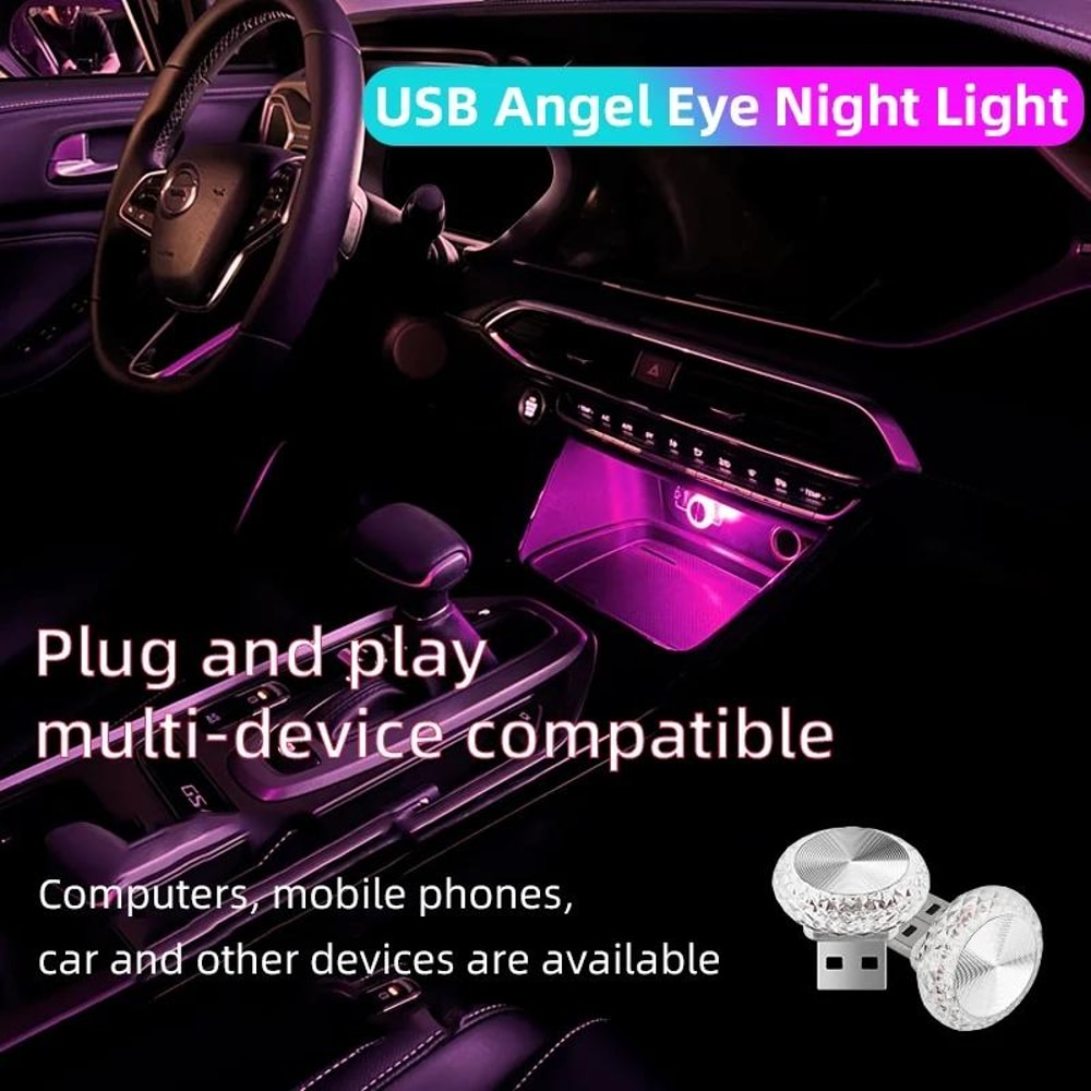 USB Mushroom LED Ambient Light Mini Car Night Lamp For Cozy Interior Decor 9