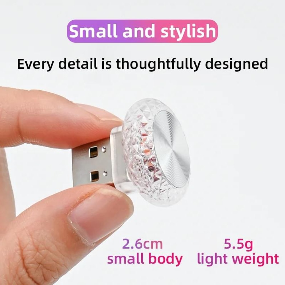 USB Mushroom LED Ambient Light Mini Car Night Lamp For Cozy Interior Decor 4