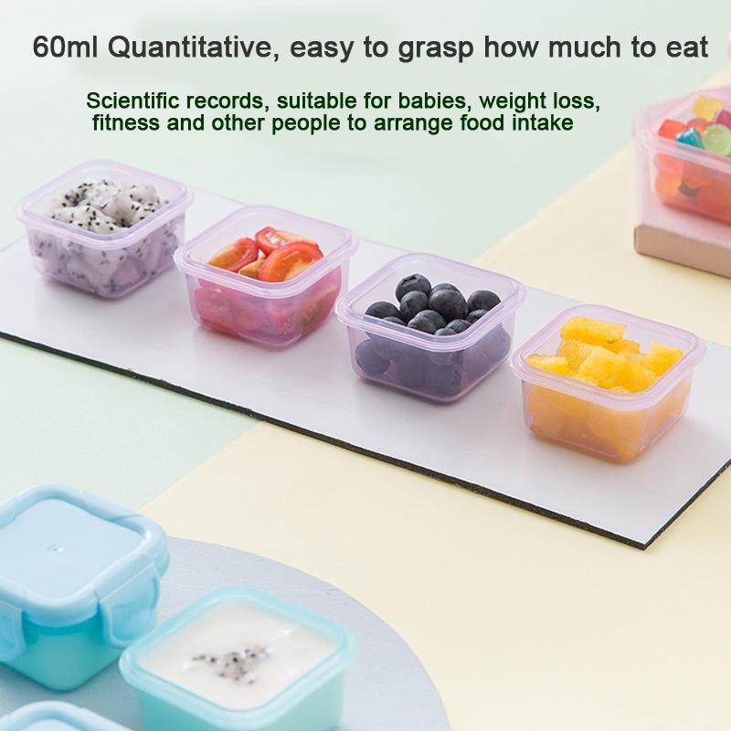 60ml Baby Food Storage Container Leakproof BPAFree Mini Portion Control Container Set 1